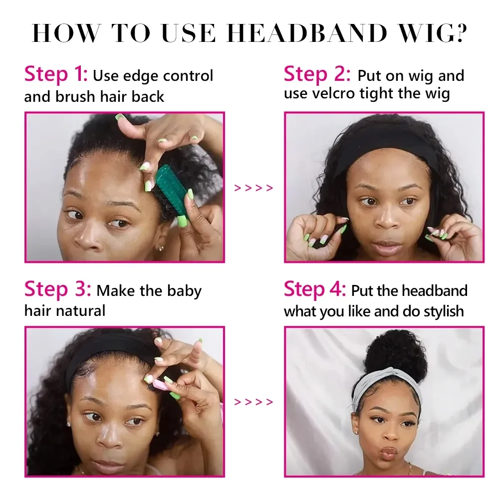 how to use headband wig