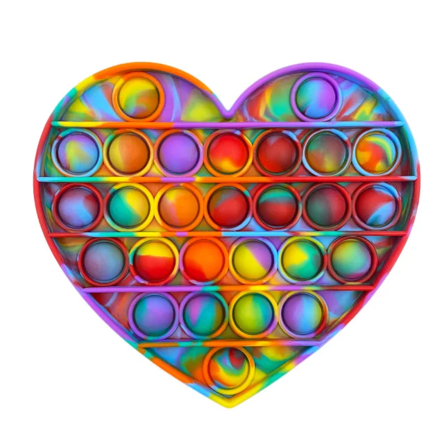 Fidget Reliver Stress Toys Rainbow Push Bubble Antistress Toys Sensory Toy To Relieve Autism Free Shipping PL-316