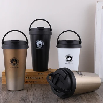 

Vacuum Cup Travel Stainless Steel Thermal Bottle Simple Design Portable Coffee Mug Drinkware
