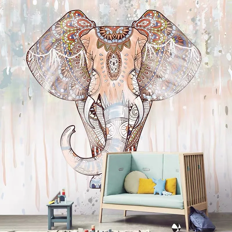 

Bacal 3d wallpaper elephant mural TV wall background wall living room bedroom TV background 5D mural wallpaper for walls