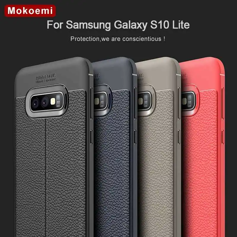 

Mokoemi Lichee Pattern Shock Proof Soft 5.8"For Samsung Galaxy S10 Lite Case For Samsung Galaxy S10 Lite Cell Phone Case Cover