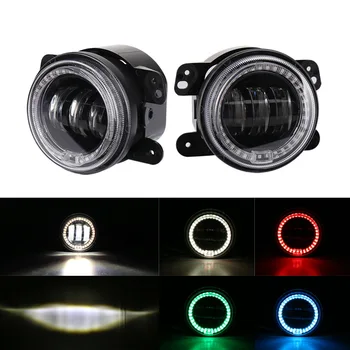 

7-Inch Fog Lamp RGB with Angel Eye Aperture Fog Lamp 30WLED Car Lamp for 4-Inch