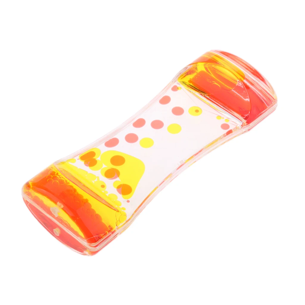 Floating Color Mix Oil Liquid Bubbler Motion Timer Hour Glass Orange Yellow