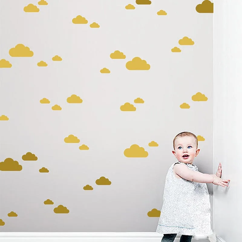 3 Styles Cloud Wall Stickers Baby Boy Girls Room Wall Decor Home Nursery Party Decoration Kids Bedroom Cartoon Theme DIY Sticker