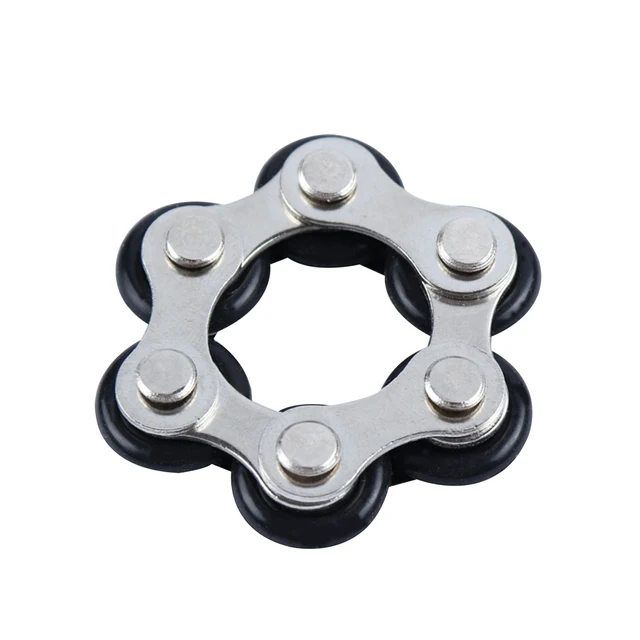 Stainless Steel Sprockets Flywheel Fingertip Gyro Sprockets Chains EDC Metal Toy Gear Gyro Drop Ship Sproket Roadbike Spinner 6