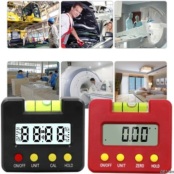 

Level Measuring Instruments Digital Level Protractor Strong Magnetic Inclinometer Tilt Angle Box Horizontal Gauge