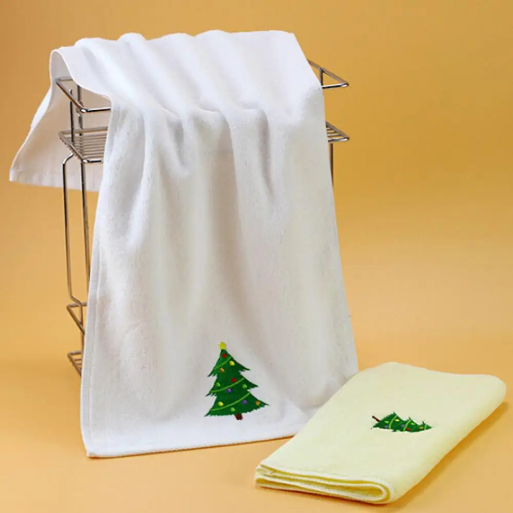Towel Bathroom Christmas Tree Embroidery Face Towels Cotton Bath Towel for Adults Rapid Drying Hair Towel Soft Absorbent Towels