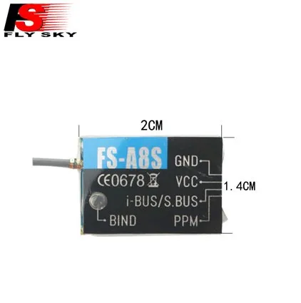 Мини-приемник Flysky FS-A8S FS A8S 2 4 ГГц 8 каналов с выходом PPM i-BUS SBUS для дрона