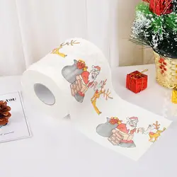 1 Roll Toilet Paper Good Multi-color BPA Free Xmas Themed Napkin Tissue Decor for Bathroom  Toilet Tissue  Toilet Paper