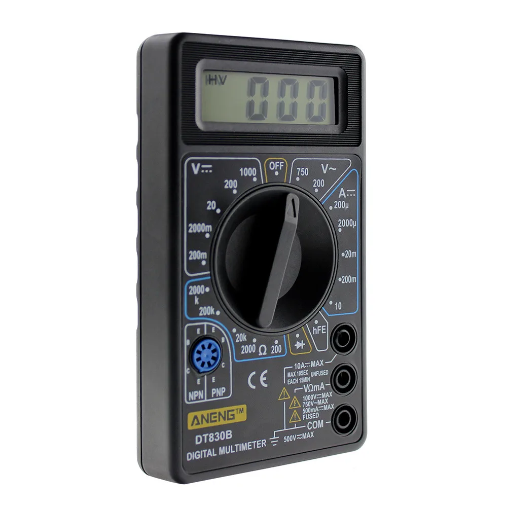 Мини мультиметр DT830B ЖК дисплей цифровой вольтметр амперметр защита от