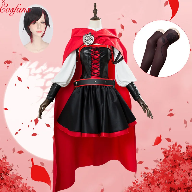 US $16.27 30% OFF|RWBY 3 Season Battler Costume Ruby Rose Cosplay Costume Dress Halloween Uniform Suit Adult Women Halloween Costumes and wig sock|Movie & TV costumes|   - AliExpress