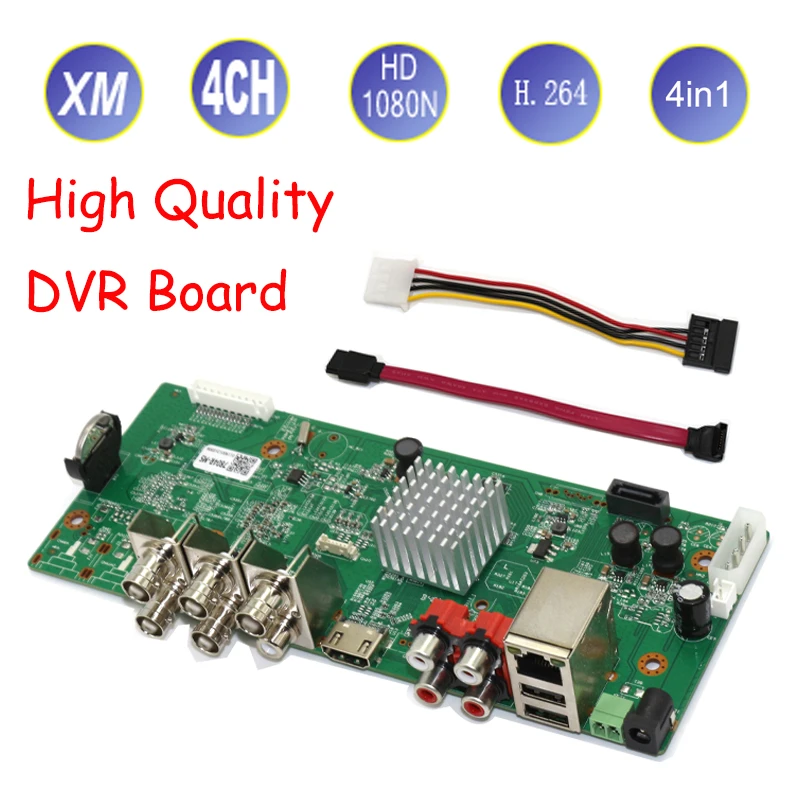 camera system Xmeye 4CH AHD CVI TVI CVBS 1080N 4 Channels DVR Board Surveillance Security CCTV  DVR Main Board For Cameras 1 SATA Hard Disk wireless outdoor security cameras