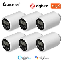 

Tuya ZigBee Thermostat Radiator Actuator Valve Smart Programmable TRV Temperature Controller Voice Control Via Alexa Google Home