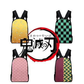 

New Demon Slayer Kimetsu no Yaiba Kochou Shinobu Cosplay Backpack Tomioka Giyuu Rucksack Teens Bags Large Capacity Shoulder Bag