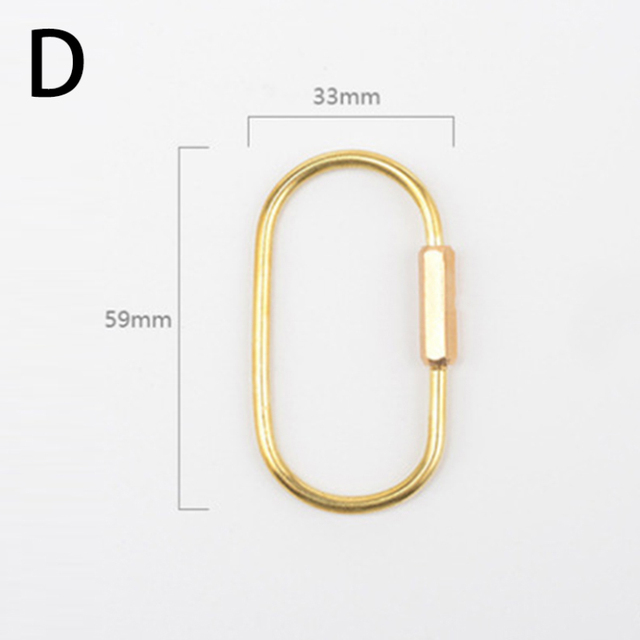 Brass Key Chain Ring Gold Color Women Brief Creative Key Hanger Car Gadget Door Key For Original Gift For Men