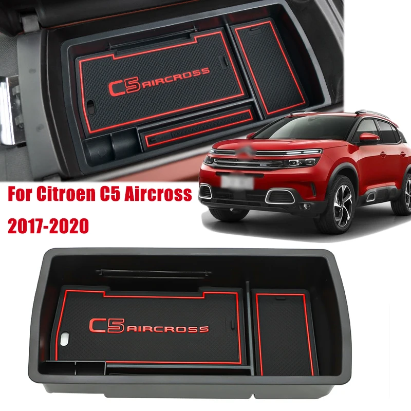 Car Organizer Armrest Box Storage Box For Citroen C5 Aircross 2017 2018 2019 2020 C5 Central Console Glove Tray Auto Accessories