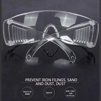 

Wearable myopia protective goggles transparent anti-splash blinds isolation goggles safety labor insurance
