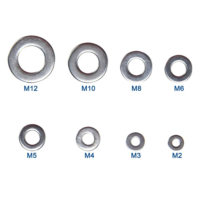  Arandelas de acero 1-50pcs arandelas lisas, arandelas de acero  inoxidable 304, arandelas lisas, arandelas metálicas, M3/M4/M5/M6/M8-M20,  mantenimiento general (Talla: M2.5 50PCS) : Industrial y Científico