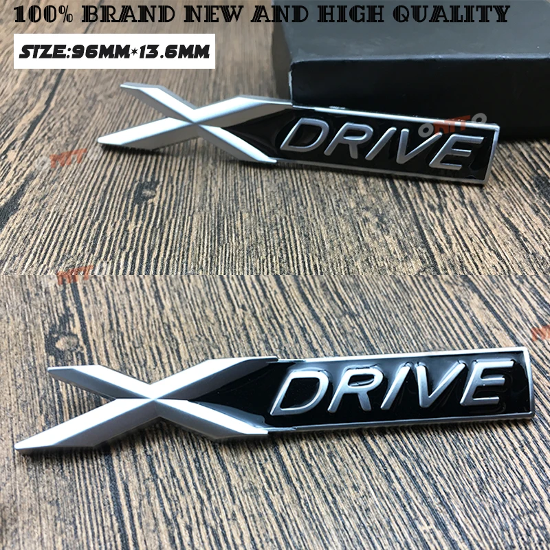 

new ABS Chrome Car X-Drive Logo Emblem Trim Styling Sticker X Drive XDrive For 2 Series 3 Series 5 Series X4 X5 X6