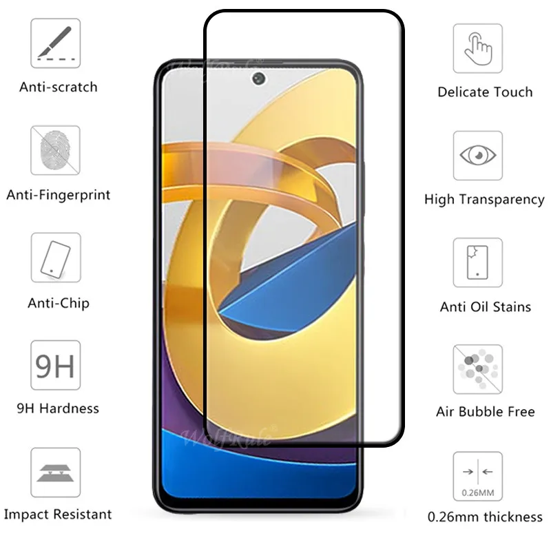 4-in-1 For Poco M4 Pro 5G Glass For Xiaomi Poco M4 Pro Tempered Glass Full Glue Screen Protector For Poco M3 M4 Pro Lens Glass phone tempered glass