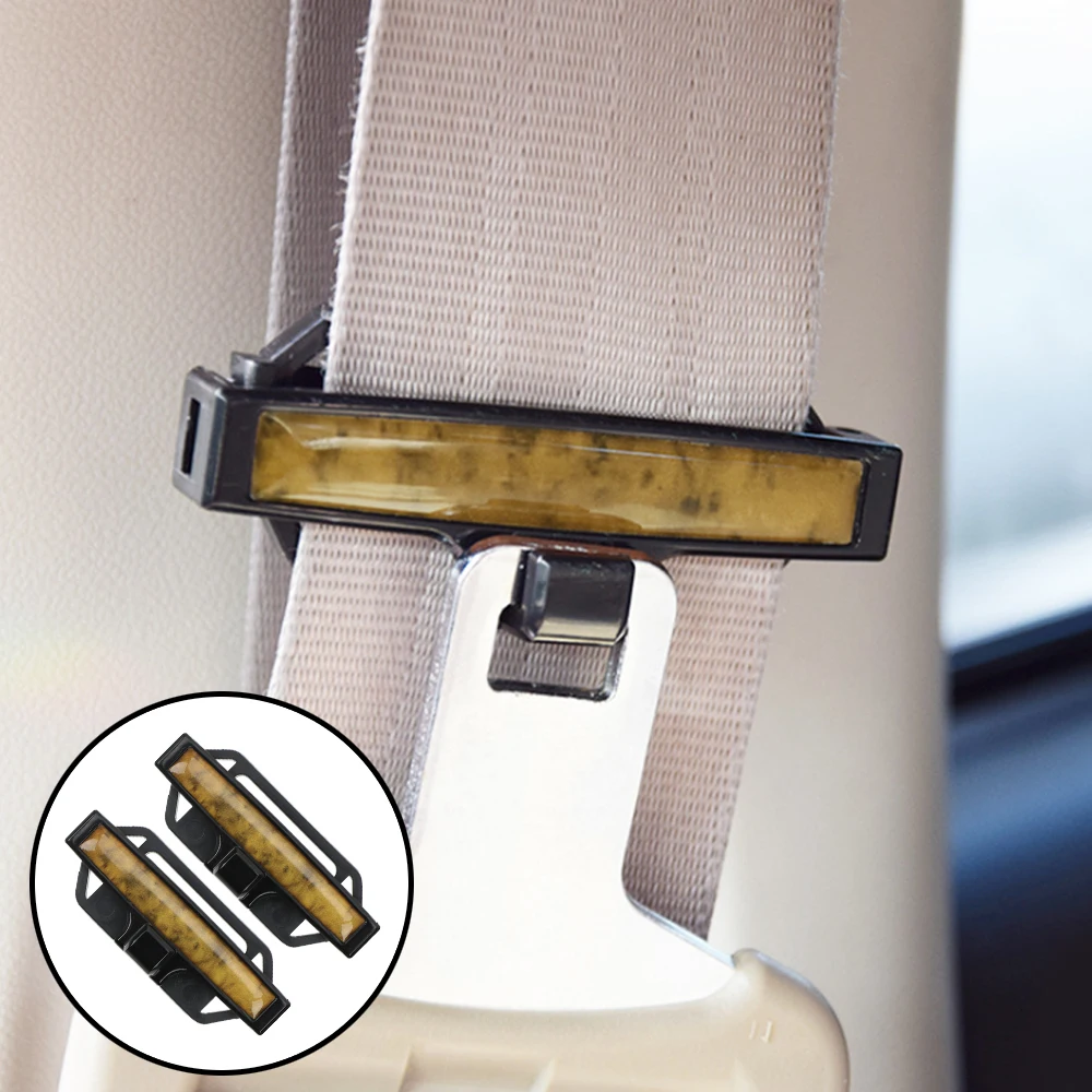 LEEPEE Car Seat Belt Clip Universal 1 Pair Car Safety Belt Clip Clamp Suitable for 0-53mm Seat Belts Stopper Buckle