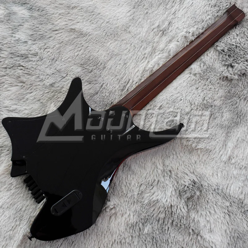 Горная безголовая гитара 6 струнная электрическая fanned fret alder body стеганая клена
