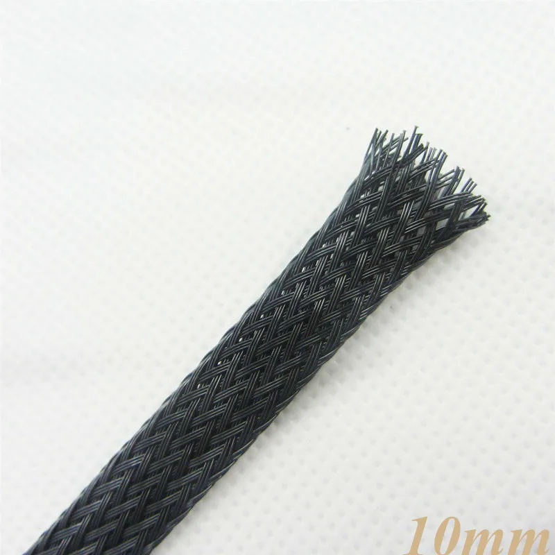 1M Cable Sleeves 10mm Snakeskin Mesh Wire Protecting Nylon Tight Sheathing Braided Sleeves Auto Wire Harnessing