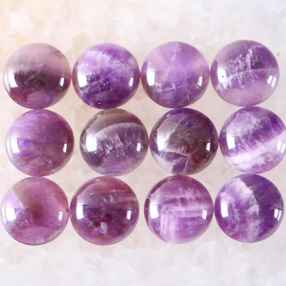 Purple Crystal 28 цветов 16 мм круглый кабошон натуральный камень родонит содалит опал без просверленных отверстий бусина для изготовления ювелирных изделий браслет серьги - Color: Purple Crystal