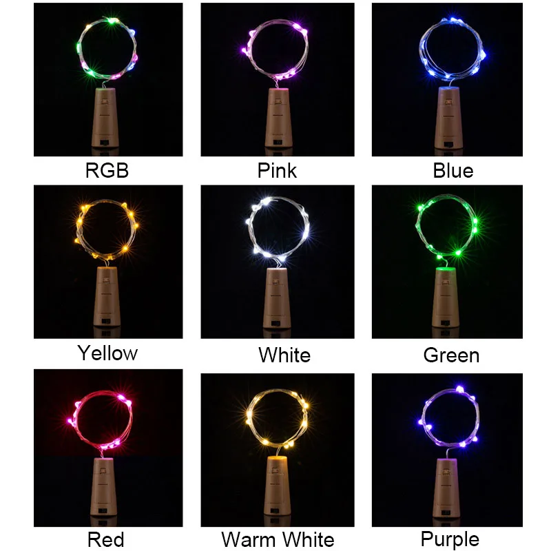 Рисунок 5 - пробковые светодиодные гирлянды для бутылок вина