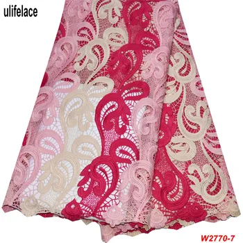 

Water soluble African Swiss Voile Lace High Quality African Guipure Lace Fabric Embroidered Beaded Nigerian Lace Dresses W2-770