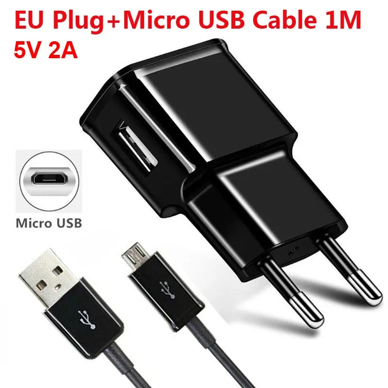 Universal USB Charger with Micro USB Cable - European Adapter