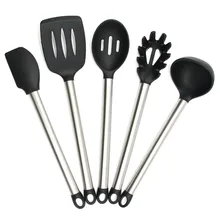 Новая кухонная утварь набор из 5 силиконовая лопаточка спагетти шпатель ложка кухонная утварь инструменты для приготовления пищи
