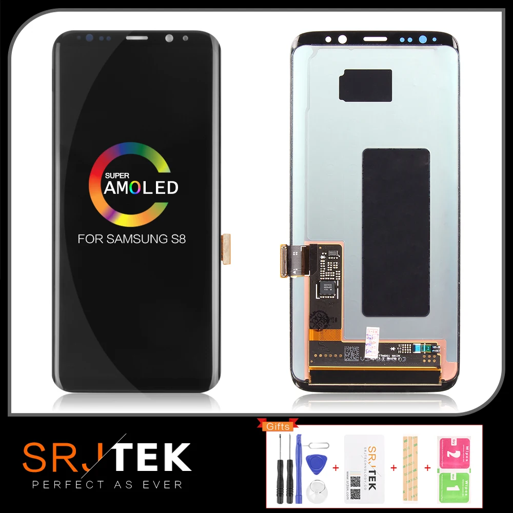 Гарантия AMOLED дисплей для SAMSUNG Galaxy S8 экран Замена ЖК сенсорный дигитайзер сборка S8 Plus ЖК G950 G950F G955 G955F