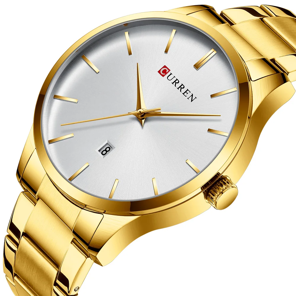

CURREN Men Luxury Brand Sport Watches Water Quartz Hours Date Clock Men Full Stainless Steel Wrist Watch relogio masculino