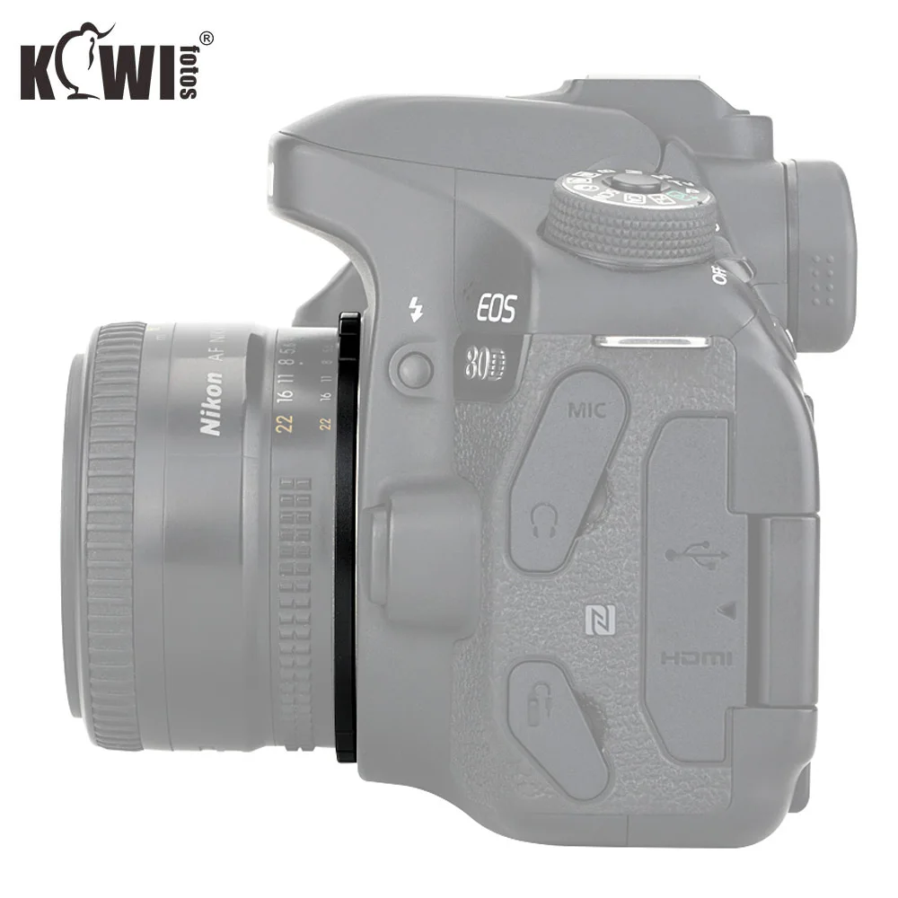 Adaptador de Montagem para Nikon Lentes para a Canon Corpo da Câmera Lente Kiwifotos Monte - Ef-s Montagem Manter Infinito Foco f ef - Image 2