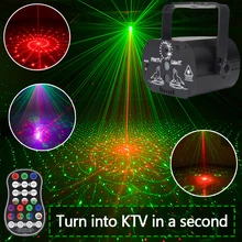 

Disco LED Light 60 Patterns RGB Laser Projection Lamp Wireless Controller Effect Stage Lights Home Decotrative Party DJ KTV Ball