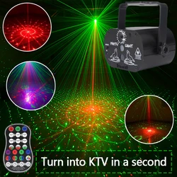 Lumière Disco LED 60 motifs, lampe de Projection Laser RGB contrôleur sans fil effet lumières de scène maison décorative fête DJ KTV Ball 