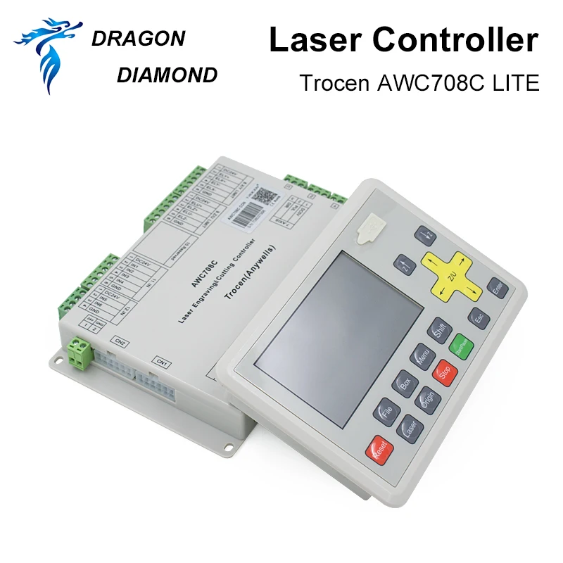 Оригинальная система лазерного контроллера Trocen AWC708C LITE Co2 для лазерной гравировальная и режущая машина