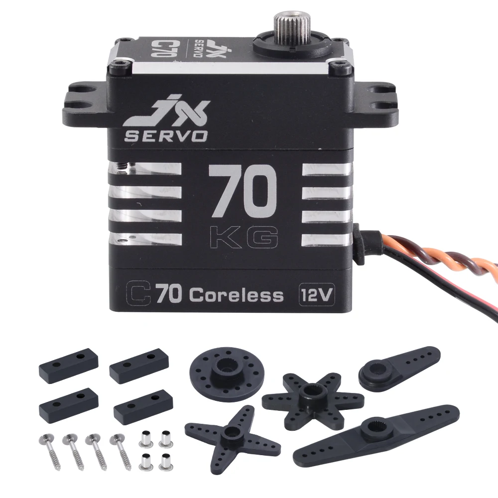 

JX Servo C70 72KG Full Metal Coreless 12V High Quality Servo For RC Hobby UAV Robotics And Industrial Applications