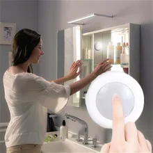 Светодиодный Ночной светильник, беспроводной портативный пульт дистанционного управления, питание от батареи, сенсорный датчик, светильник под шкаф s для кухни, настенный светильник