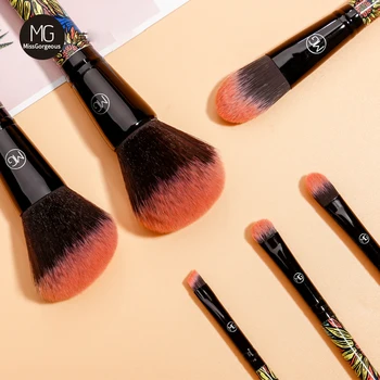 

Miss Gorgeous 6pcs Makeup Brushes Set Cosmetic Powder Eye Shadow Eyebrow Blusher Lip Brush Beauty Make Up Tools Sun Flower Serie