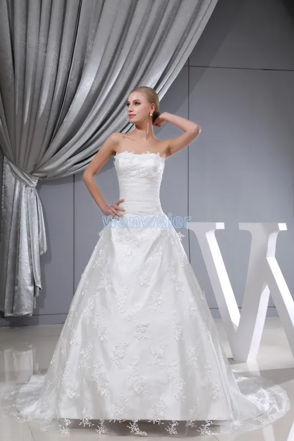 

free shipping new design girl princess ball gown custom size/color with train bridal gown white wedding mother of bride dresses