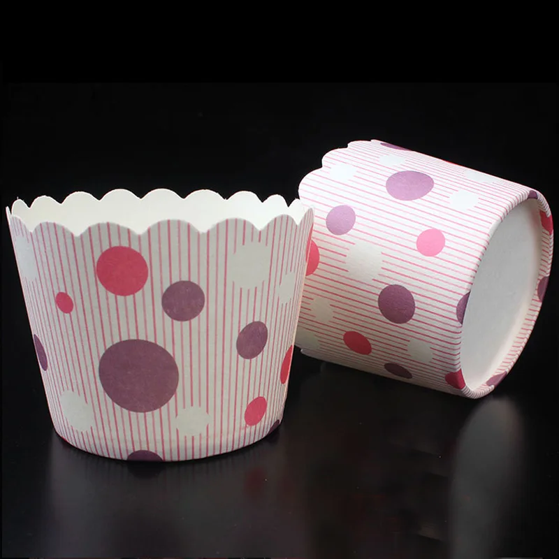 50 шт. чистый цвет белый, желтый, красный, фиолетовый бумажная форма для кекса инструмент для выпечки Маффин чехол для чашки лоток форма для торта свадьба день рождения - Цвет: Светло-серый