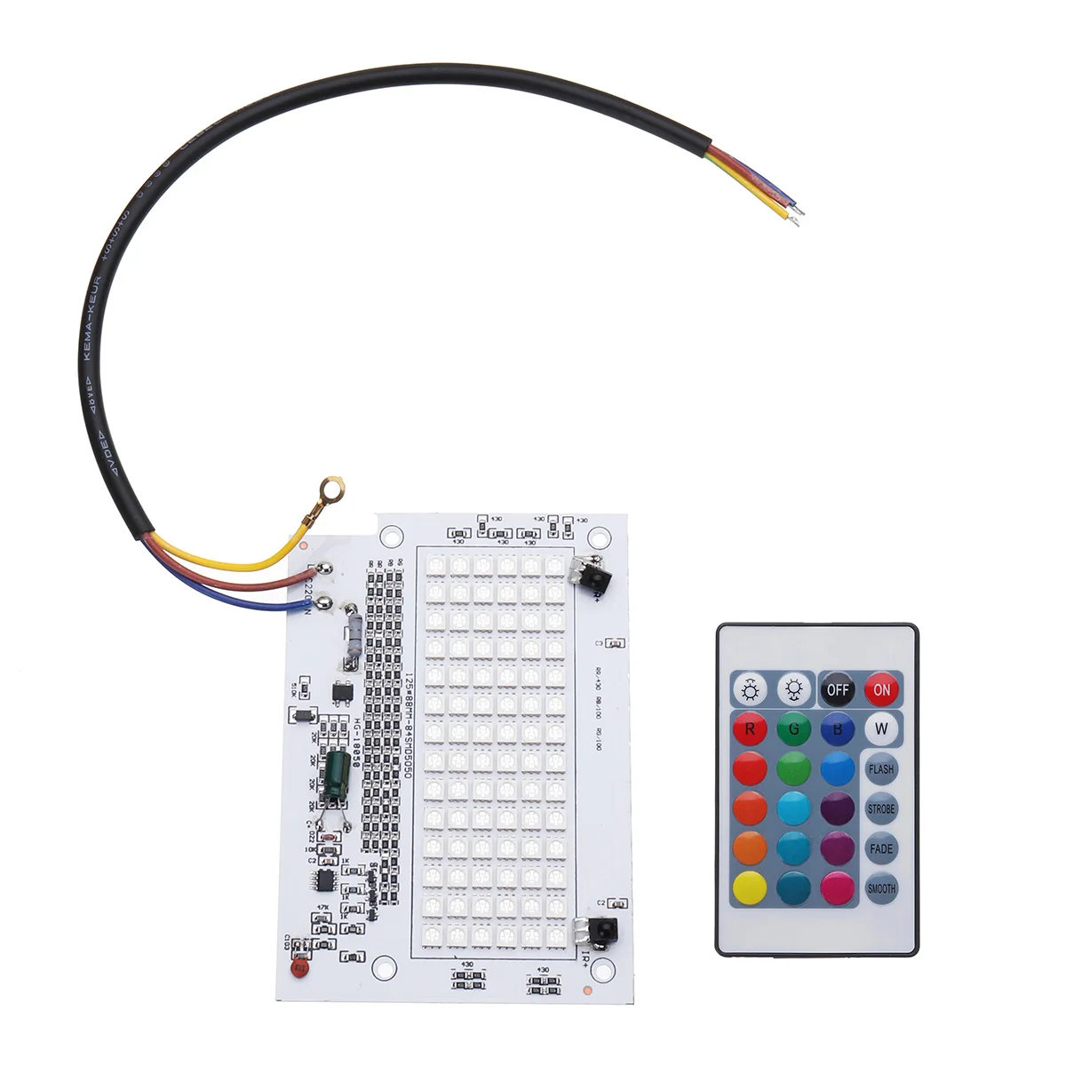 Светодиодный модуль 30W 220V 84 светодиодный 5050smd RGB цвет светодиодные модули с 24-мя клавишами пульт дистанционного управления 125*88 мм Яркость освещение