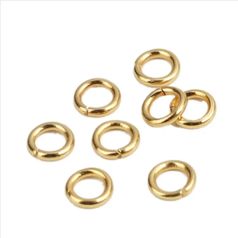 

50 PCs New Stainless Steel Open Jump Rings Findings 4mm Dia. Circle Ring Gold Ring For Fashion DIY Jewelry Making Accessories