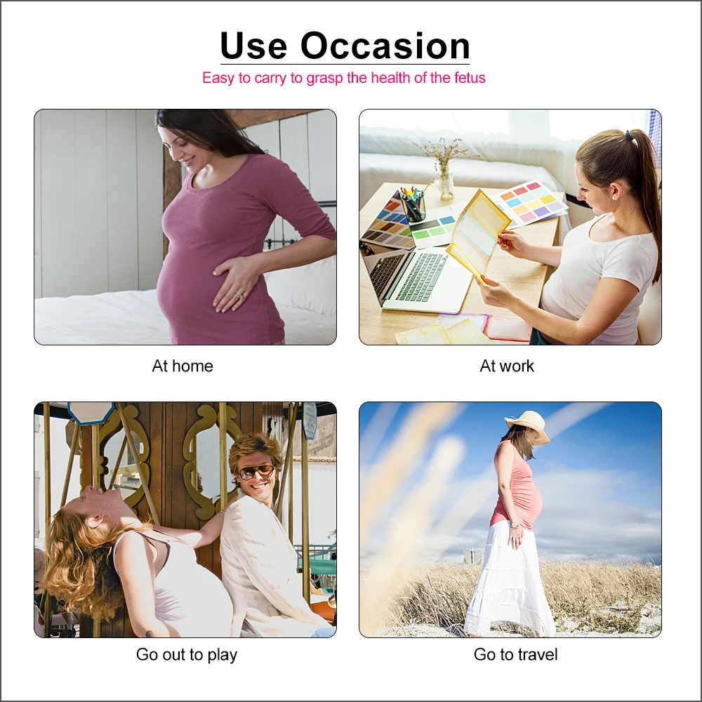 Koop Rz Digitale Foetale Doppler Ultrasound Geluid Baby Hartslag Detector Monitor Led Digitale Prenatale Pocket Foetale Doppler Stethoscoop