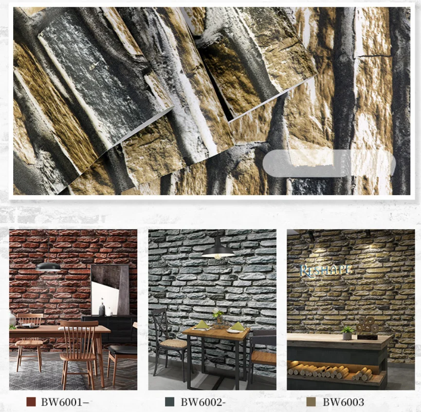 Beibehang высокого класса 3D Кирпич Ретро papel де parede кирпичная стена бумага античный кирпич фон водонепроницаемый Ресторан обои