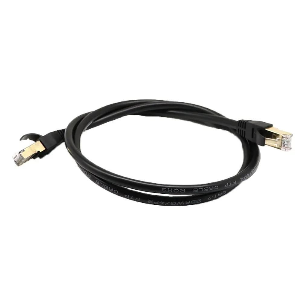 

3FT Category 7 Cat7 Shielded Network Ethernet Patch Cable Cord Black 10 Gbps Ultra Speed Network Ethernet Jumper