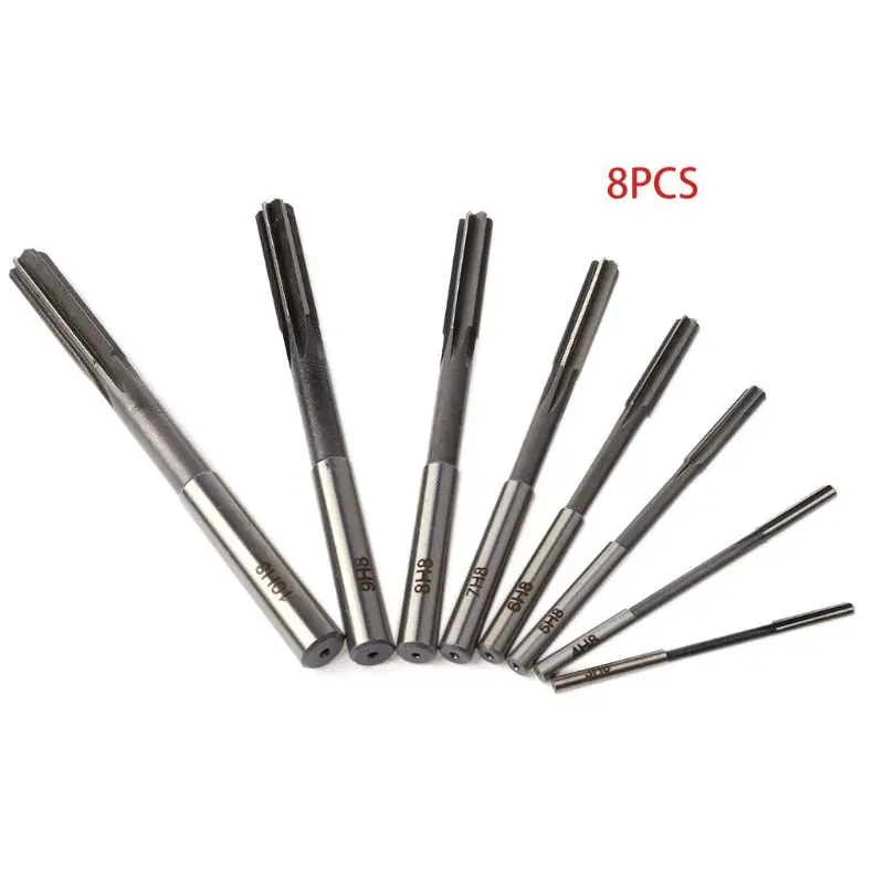 8pcs HSS H8 Straight Shank Chucking Machine Reamer Milling Cutter Tool Set 18DEC31 | Инструменты