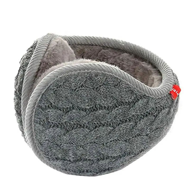 

Brand New 5 Colors Winter Foldable Knitting Ear Muffs Simple Ear Warmers Windproof Fleece Adjustable Earmuffs Men Women Kids